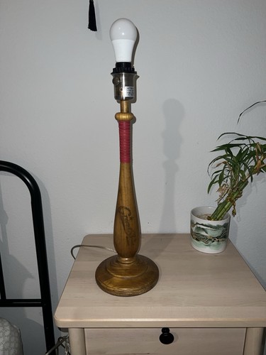Pottery Barn Kids Grand Slam Baseball Bat Table Lamp Tested No Shade