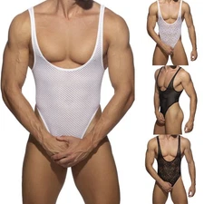 Sizzling Hot Men's Lace Bodysuit Perfect for Crossdressers and Clubgoers