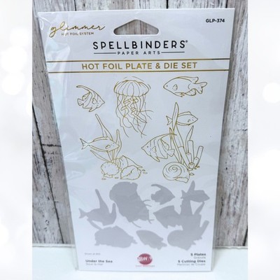 Spellbinders UNDER THE SEA Fish Ocean Glimmer Hot Foil Plates & Dies