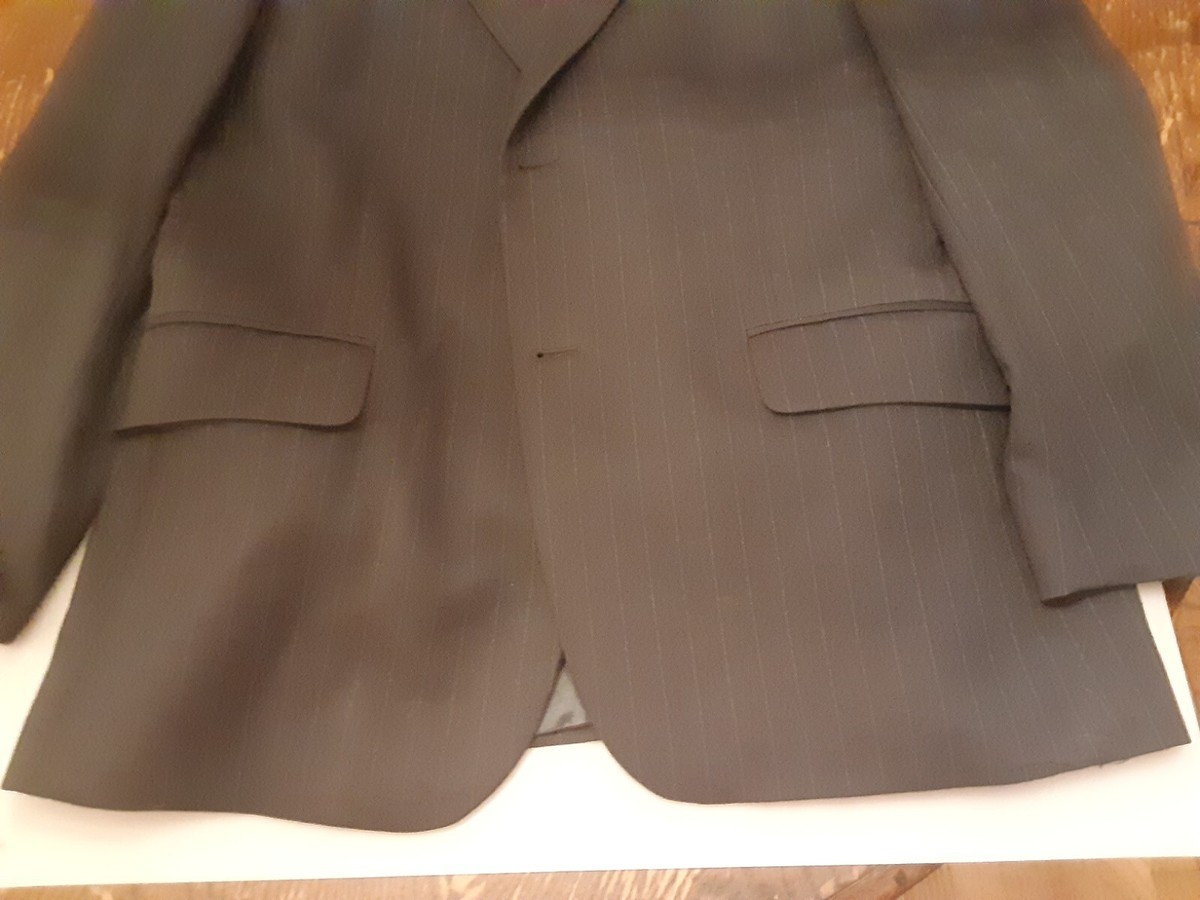 【Ban0321】savile row × COLOMBO カシミヤ100 Men's Macy's Savile Row Navy 2pc Suit 100% wool, 40 Short coat, 34