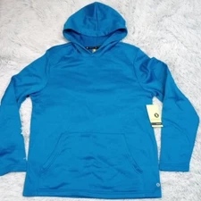 Xersion Sweatshirt Mens M Teal Hoodie Quick Dri Pocket Training Lightweight New