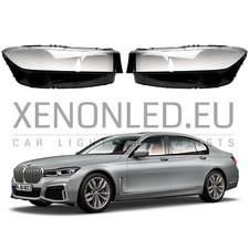 per BMW Serie 7 LCI G11 G12 2019-.. Coppia copri lenti fari L+R + manuale