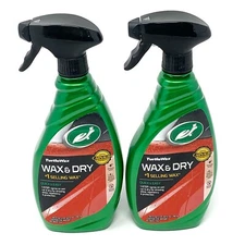 (2-Pk) Turtle Wax WAX & DRY 1-Step CARNAUBA INSTANT SHINE Water Dirt Repel SPRAY