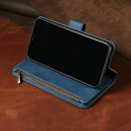 Leder Flip Case für iPhone 16 12 13 Pro Max Magnet Kartenfächer Wallet Cover - Bild 23 von 44