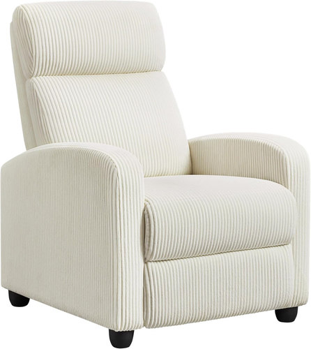 Corduroy Recliner Chair Single Sofa Home Theater Seating Adjustable Modern Recli - Picture 11 of 12