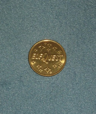 US ELFQUEST ''TREASURE'' BRASS / MESSING COIN RARE ELFENWELT