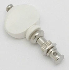 NEW - Gotoh UKB Ukulele Tuning Keys (4), White Buttons - NICKEL