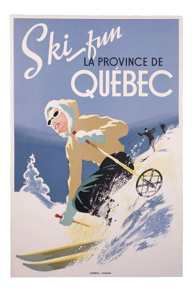 Art Deco Skiing Art Posters
