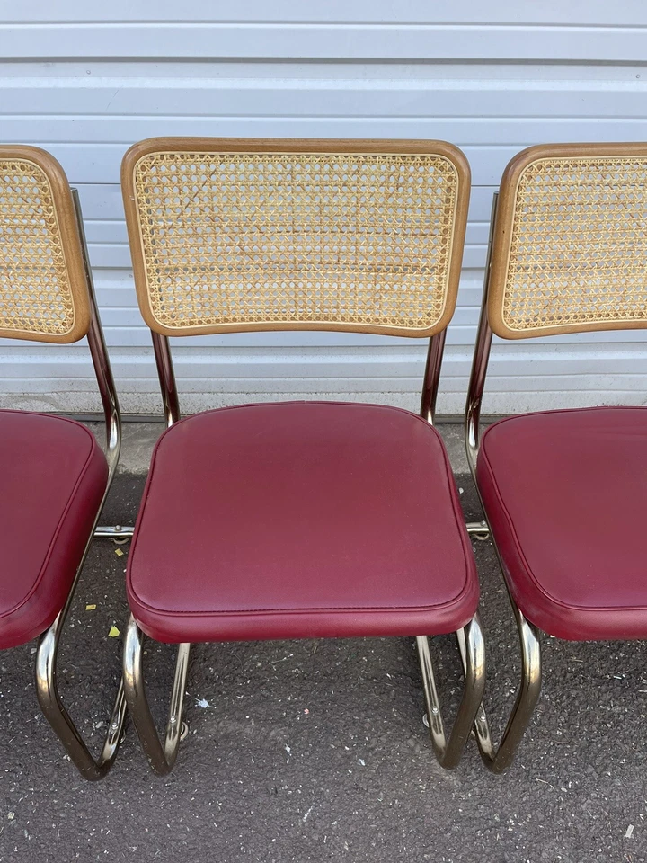 Vintage Mid Century Modern Marcel Breuer Cesca Style Chairs - Image 3 of 4