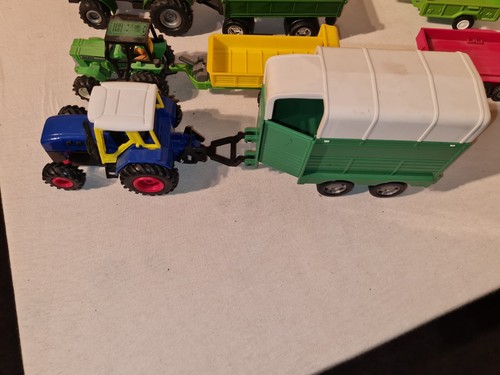 Konvolut 7 Trecker Traktor + 13 Anhänger Landwirtschaftliches Modell Modellauto - Bild 5 von 20