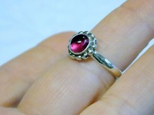 Red Lab Ruby Size 7 Ring 925 Sterling Silver Flower 1.30ct USA Made