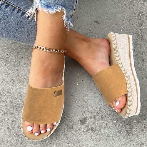 Women's Wedge Sandals Slip On Slides Ladies Retro Platform Indoor&Outdoor - Bild 11 von 72