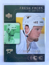 2001-02 Upper Deck Ice John Erskine Fresh Faces Rookie Card /1000 #136 Stars