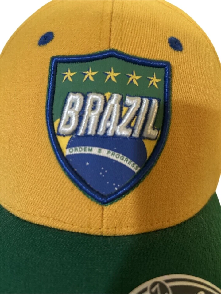 BRAZIL Futbol Soccer ZEPHYR STRETCH FIT Z HAT CAP FIFA WORLD CUP NWT XL - Image 4 of 4