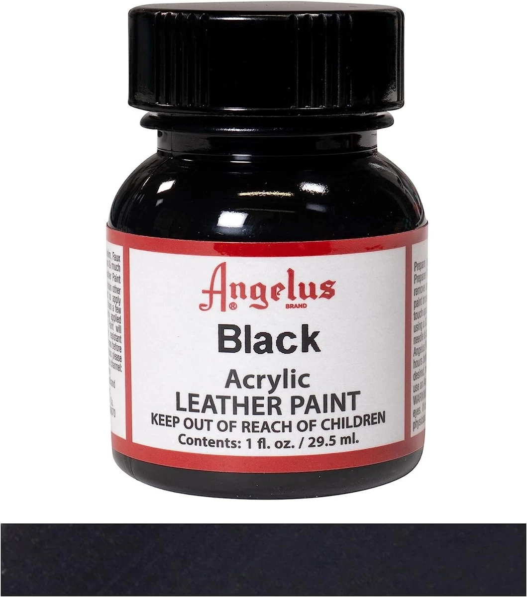 Angelus Brand Acrylic Leather Paint Black White Duo 1 fl oz Each