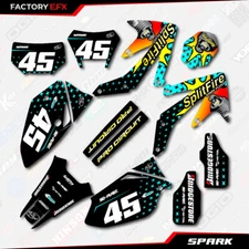 Cyan Spark Racing Graphics Kit fits Honda Crf450X 05-18 Crf 450X 450X