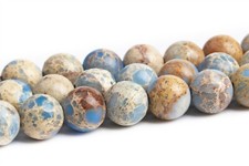 6MM Light Blue Sea Sediment Imperial Jasper Beads Grade AAA Round Loose Beads