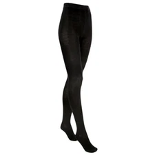 tittimitti 75% Wool Women's Black Tights. Base Layer. Thermal Clothing. Opaque. 