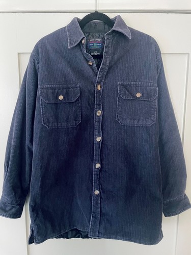 Vintage Members Only Corduroy Shirt Mens M Blue Heavy Cord Overshirt Chore - Picture 2 of 6
