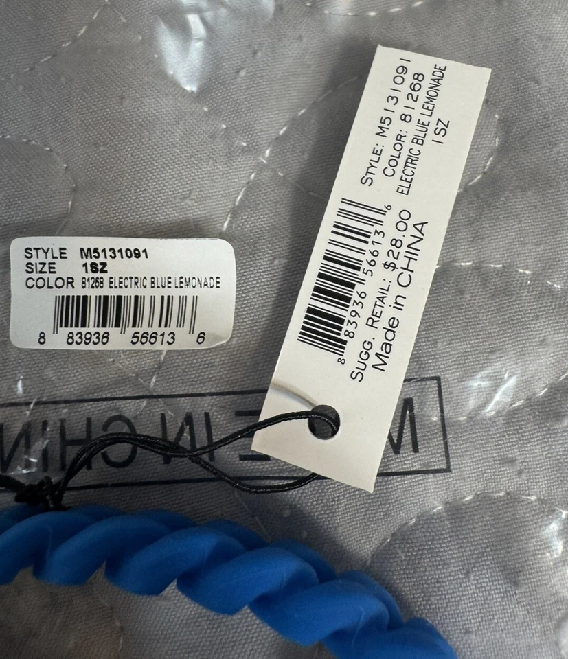 Marc By Marc Jacobs Blue Braided Silicone Rubber Bracelet. New w/Tags NWT - Image 4 of 4