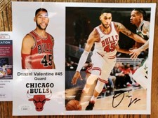 NICE Authentic AUTOGRAPHED Chicago Bulls Denzel Valentine 8x10 Photo JSA