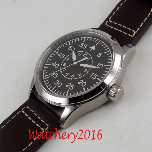 42mm corgeut black dial luminous sapphire glass Mechanical automatic mens watch - Picture 6 of 8