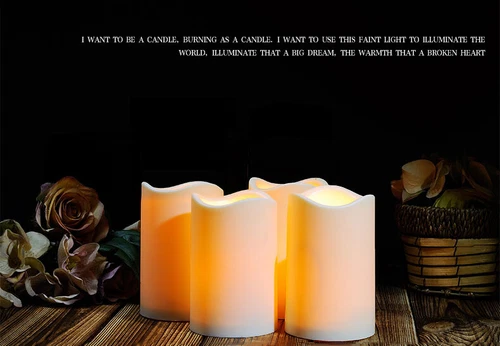 US Flameless Pillar Candle Flickering Moving Wick LED Candles Remote Ivory US - Picture 8 of 15