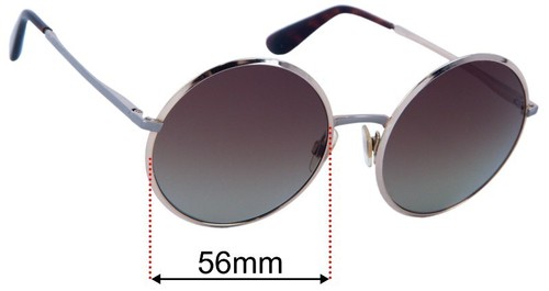 Lenti di ricambio per occhiali da sole SFx adatte a Dolce &amp; Gabbana DG2155 - larghezza 56 mm - Foto 1 di 26