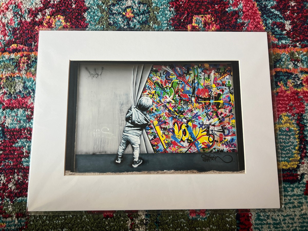 Martin Whatson Behind the Curtain Print Art Basel 18 Matted Martin Whatson Behind the Curtain Print Art Basel 18 Matted
