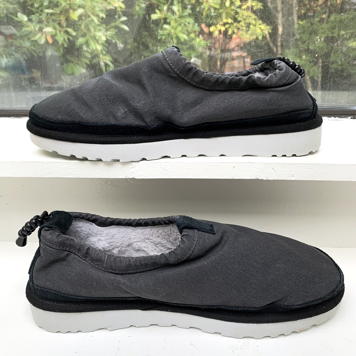 UGG x STAMPD TASMAN Canvas/Wool blend Slippers Shoes Gray 