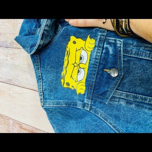 Members only x Nickelodeon spongebob Jean jacket M - Picture 5 of 8