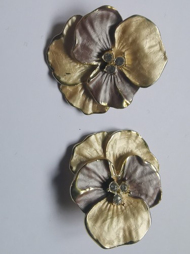 VINTAGE BOUCLES D'OREILLE CLIPS CHANEL PERLES ETOILE DE CASTELLANE 1984