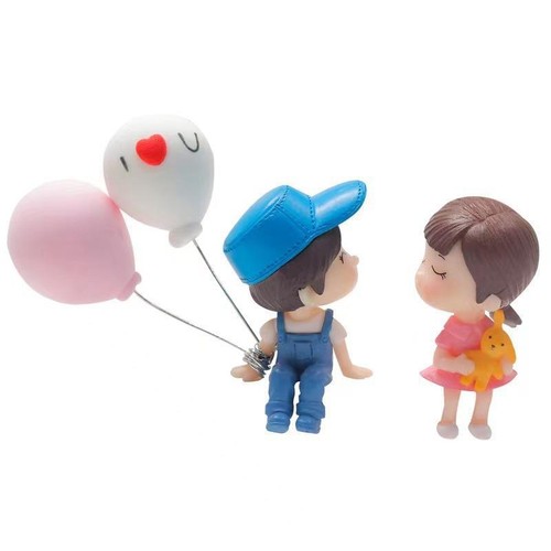 Carino cartone animato coppie decorazione auto palloncini statuine cruscotto accessori regalo - Foto 11 di 29
