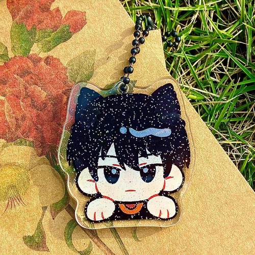 Anime Glitter Pendant Haikyuu!! Keychain Acrylic Keyring 5.5cm Sakusa Kiyoomi - Picture 9 of 23