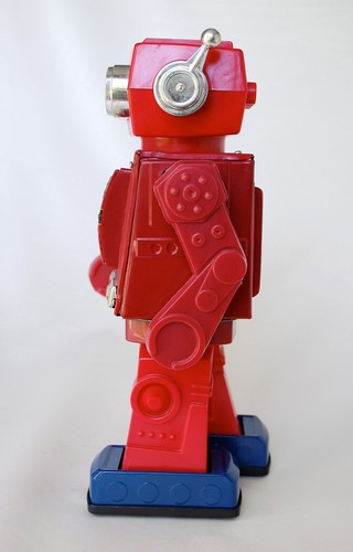 VINTAGE Horikawa TIN SPACETOY Rotate O Matic SUPER ASTRONAUT ROBOT W/BOX! WORKS! - Picture 4 of 13