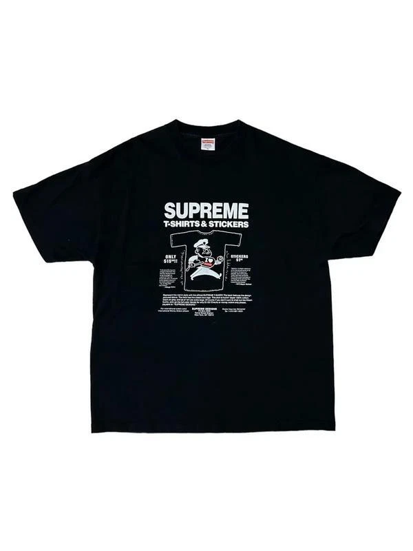 Taille XL   T shirts et autocollants Supreme Tee noir (FW07) DXK1JTCY3 