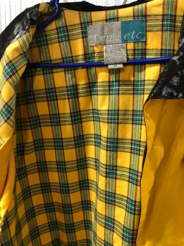Vintage 80s women's yellow raincoat 