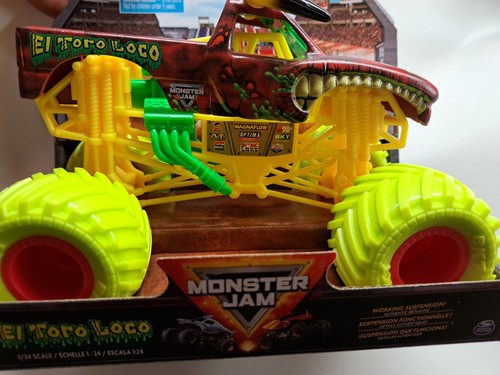 Monster Jam El Toro Loco Zombie Vs Hunter Truck 1:24 Large Toxic Spinmaster - Picture 2 of 8