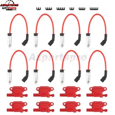 8Pack Square Ignition Coil & Spark Plug Wire For Chevy Camaro Colorado Corvette