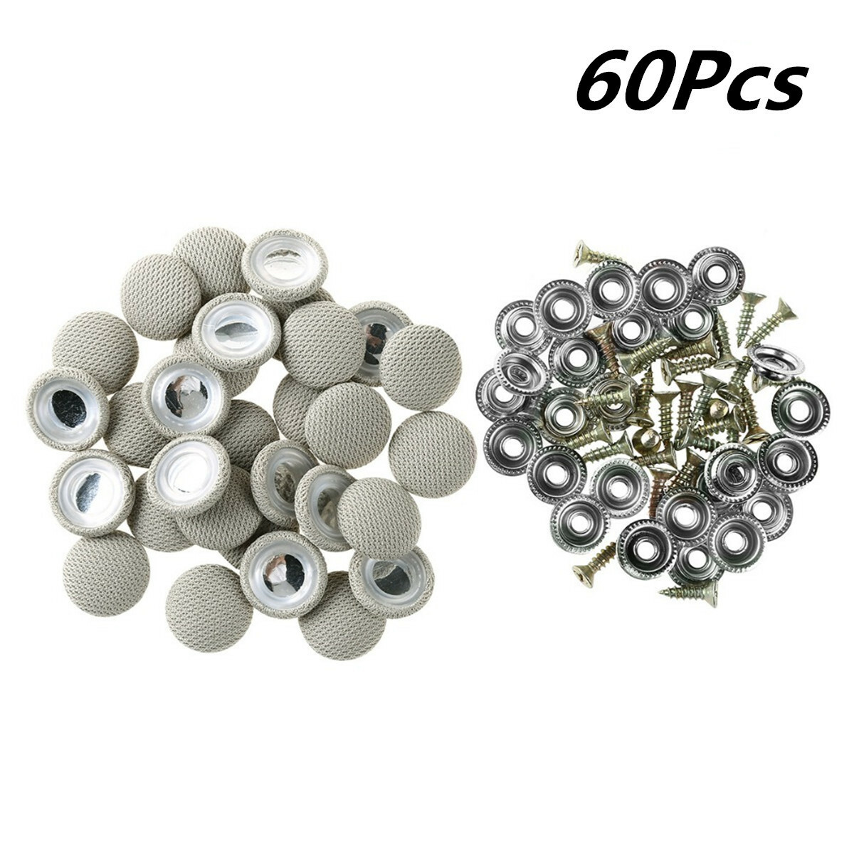 60Pcs Car Interior Roof Buckles Headliner Repair Fixing Screw Cap Rivets Clips