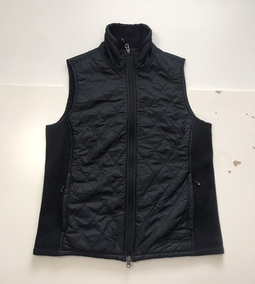Womens LL Bean Fleece Lined Fitness Vest Quilted Black Size Medium | eBay