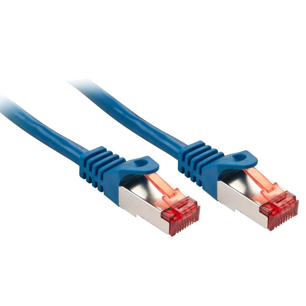 Кабель Lindy Basic Cat.6 S/FTP, blau, Патчкабель длиной 0,5м