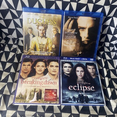 Blu-ray Lot Of 4 Twilight Saga: Eclipse Breaking Dawn Duchess Vampire Chronicles