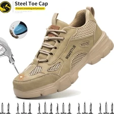 Men Lightweight Safety Shoes Work Shoes Steel Toe Protective Boots sneakers