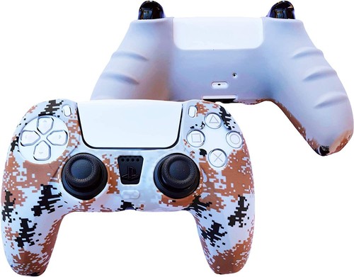 PS5 Controller Skin | Silicone Protector Cover Skin - Multi + Grey Camo 2PK - Picture 3 of 4
