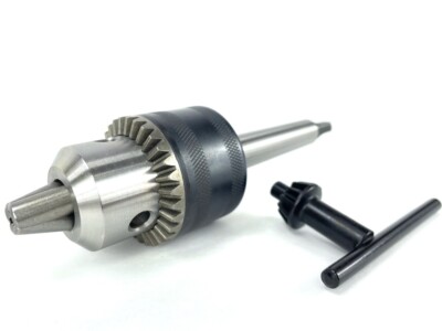 BLUEROCK Drill Chuck 5/8'' MT2 Black - Morse Taper 2 Adapter - Press Magnetic