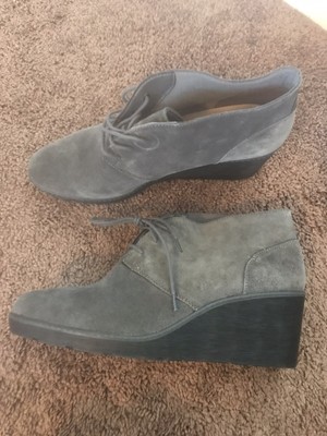 clarks gray ankle boots