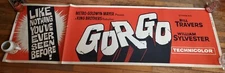 1961 "GORGO" Monster Horror MOVIE THEATER 7 FOOT LOBBY BANNER DISPLAY POSTER