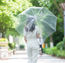 Portable Transparent Clear Umbrella for Rain and Outdoor Fashion Japanese Style