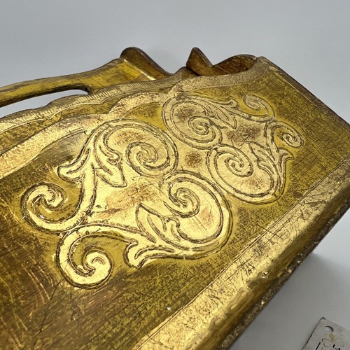 Antiker Briefkasten aus Holz Postfach Dokumentenhalter Schreibtisch Gold Barock - Bild 7 von 9